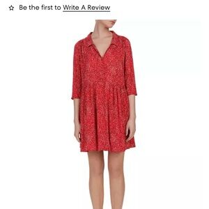 BA&SH Alma Floral Collared Swing Dress size xs 0 4